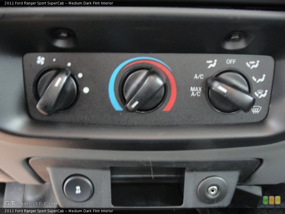 Medium Dark Flint Interior Controls for the 2011 Ford Ranger Sport SuperCab #46407102
