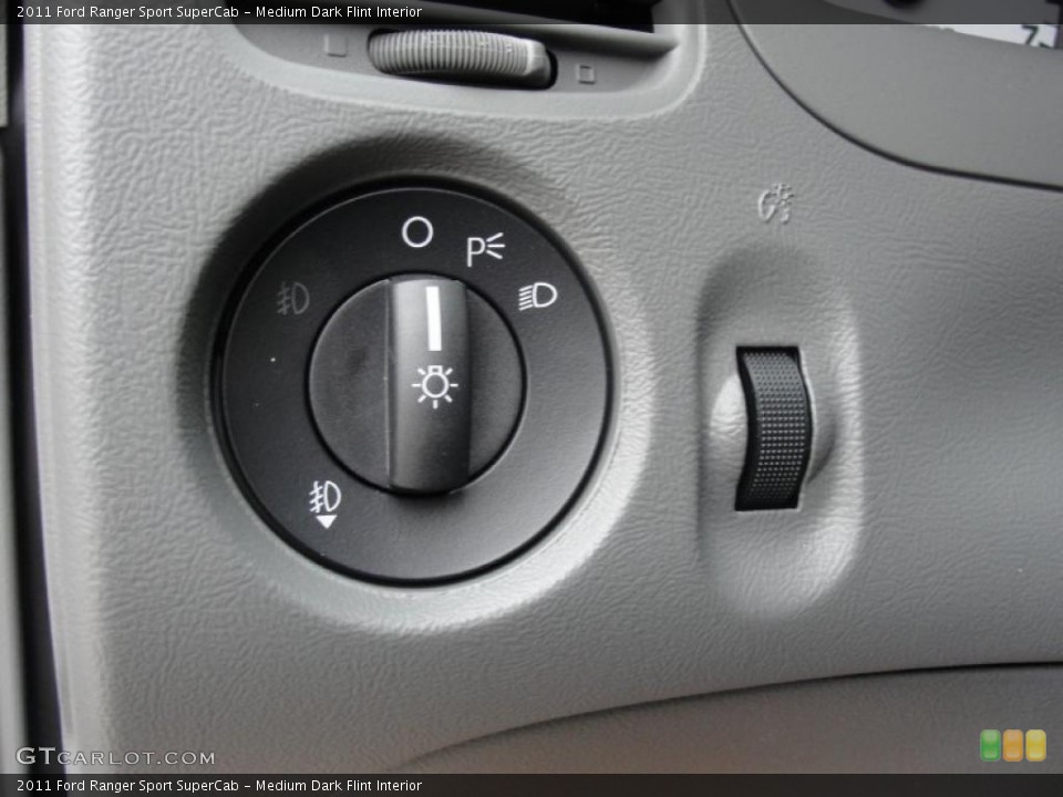 Medium Dark Flint Interior Controls for the 2011 Ford Ranger Sport SuperCab #46407147