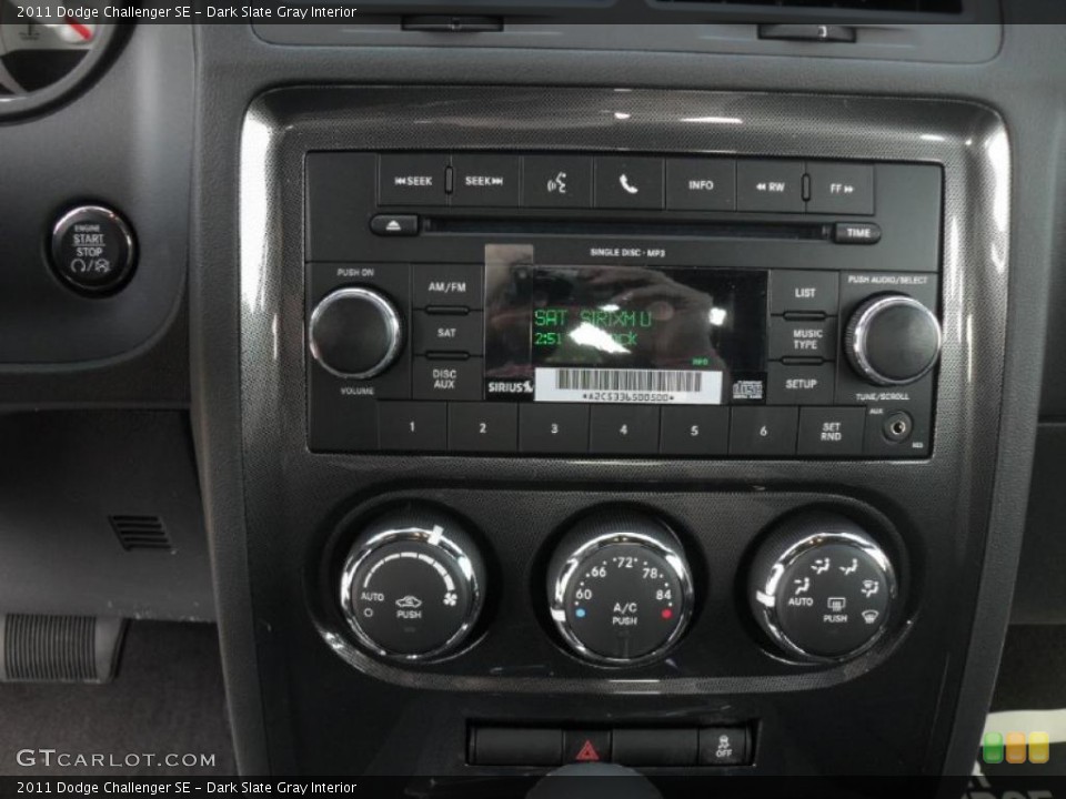 Dark Slate Gray Interior Controls for the 2011 Dodge Challenger SE #46412829