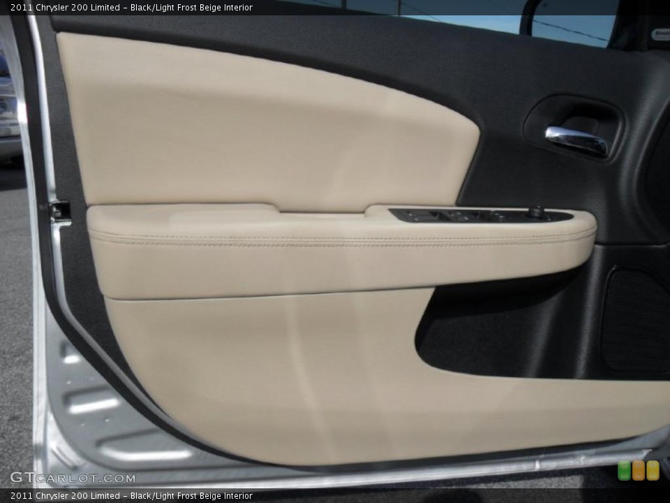 Black/Light Frost Beige Interior Door Panel for the 2011 Chrysler 200 Limited #46413503