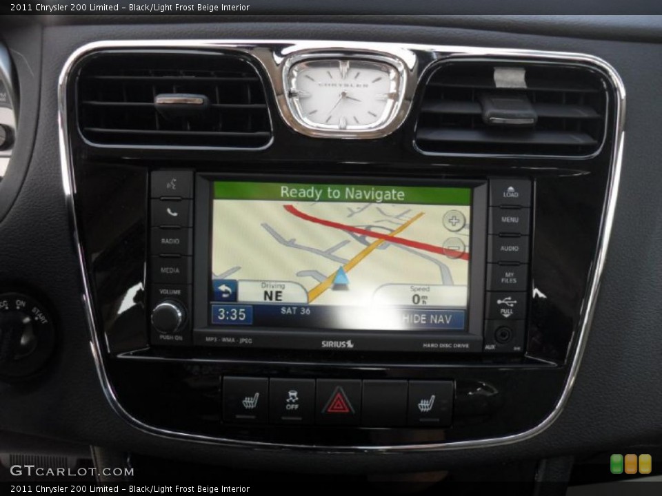 Black/Light Frost Beige Interior Navigation for the 2011 Chrysler 200 Limited #46413540