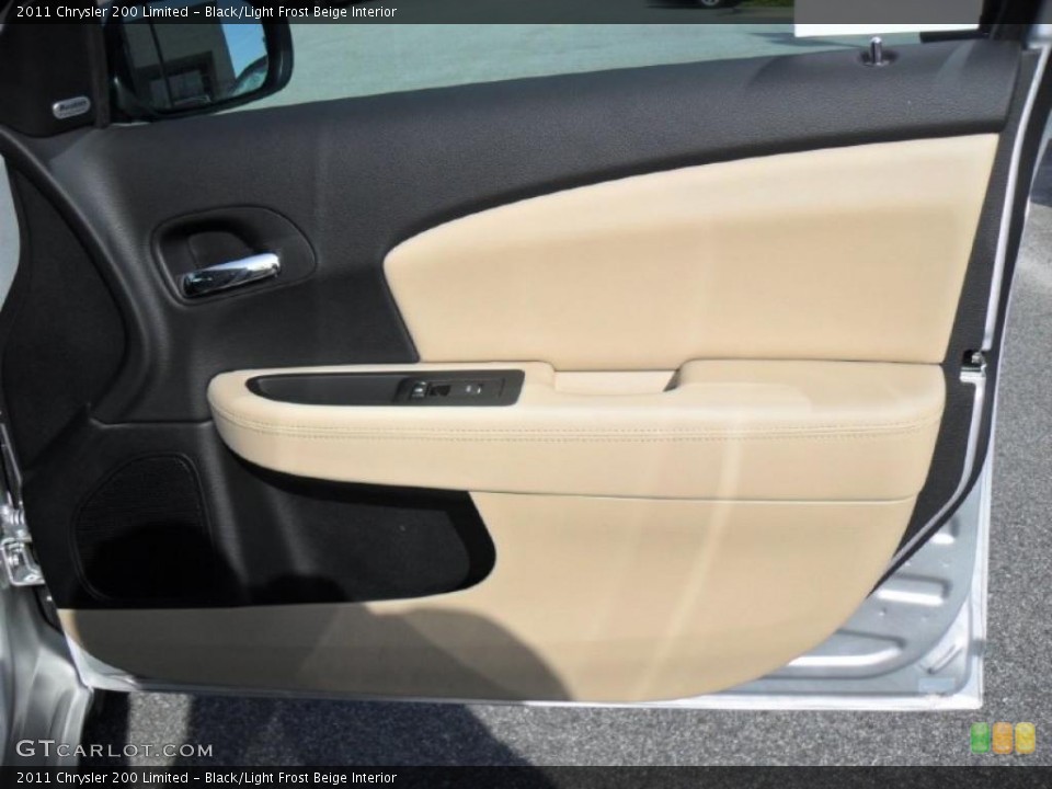Black/Light Frost Beige Interior Door Panel for the 2011 Chrysler 200 Limited #46413705