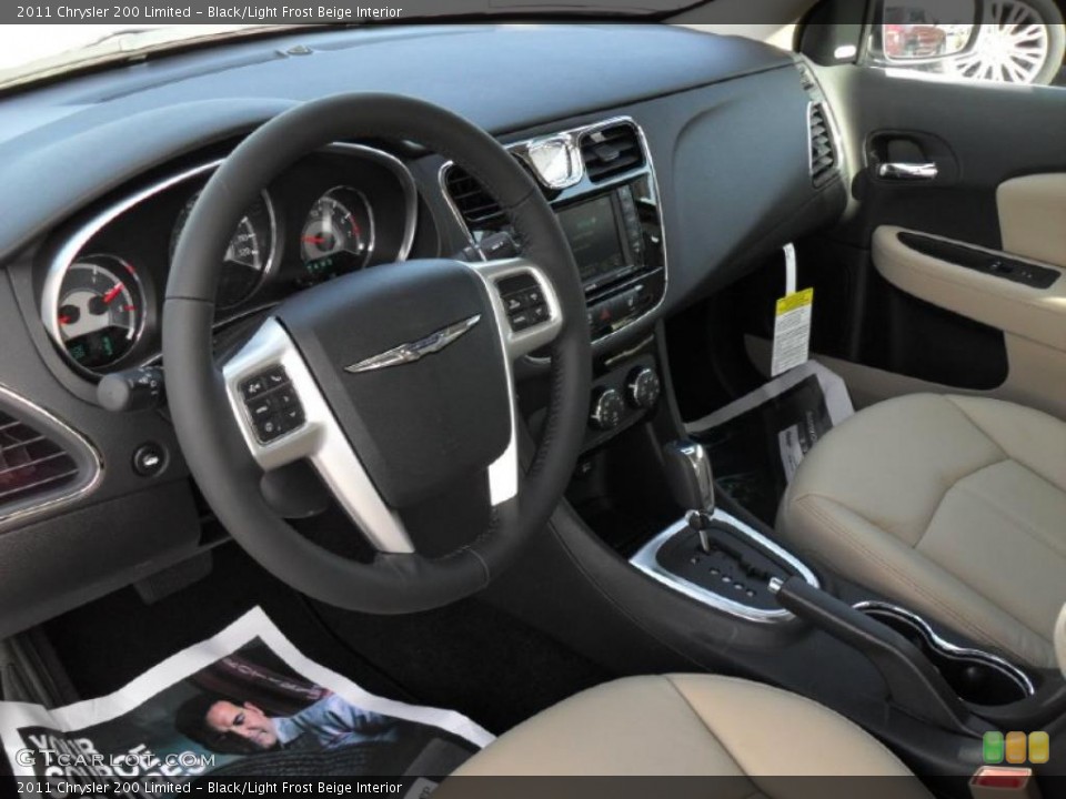 Black/Light Frost Beige Interior Prime Interior for the 2011 Chrysler 200 Limited #46413765