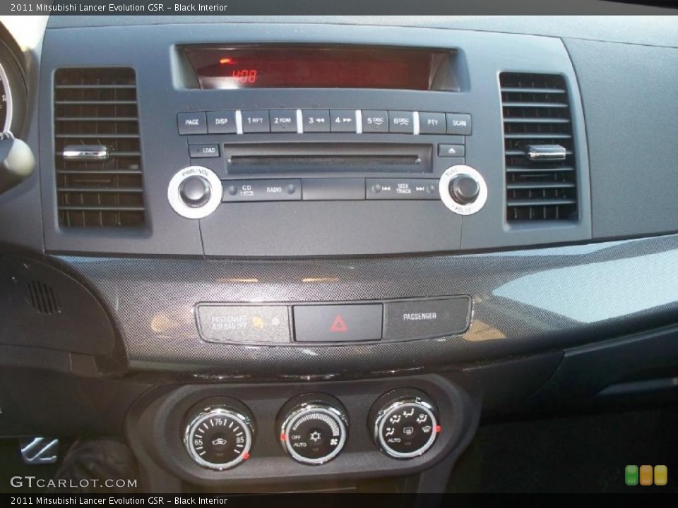Black Interior Controls for the 2011 Mitsubishi Lancer Evolution GSR #46414173