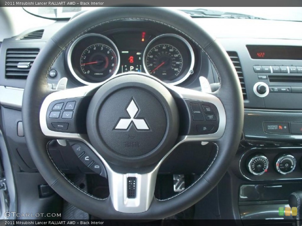 Black Interior Steering Wheel for the 2011 Mitsubishi Lancer RALLIART AWD #46414647