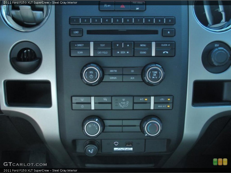 Steel Gray Interior Controls for the 2011 Ford F150 XLT SuperCrew #46415187
