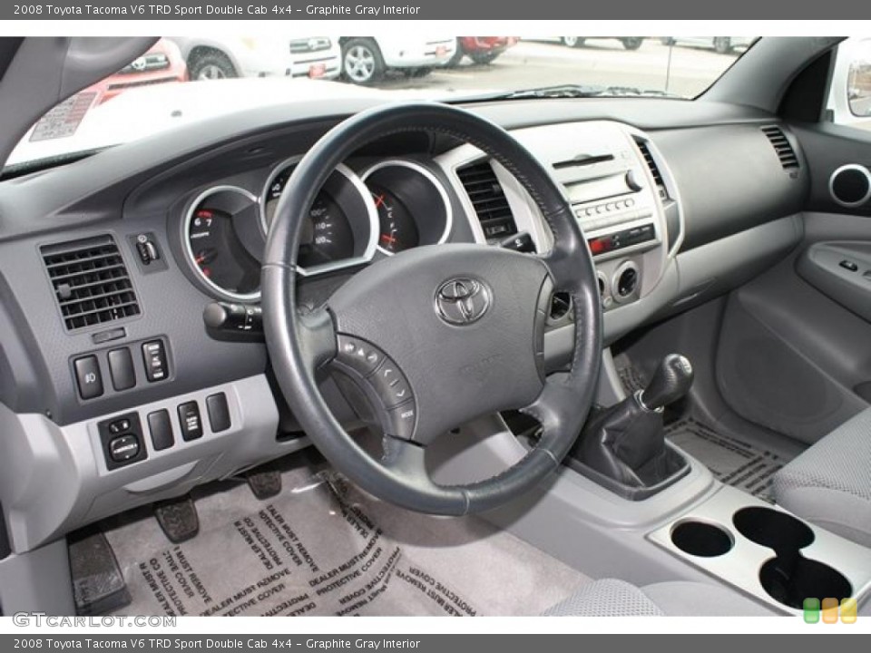 Graphite Gray Interior Photo for the 2008 Toyota Tacoma V6 TRD Sport Double Cab 4x4 #46415268