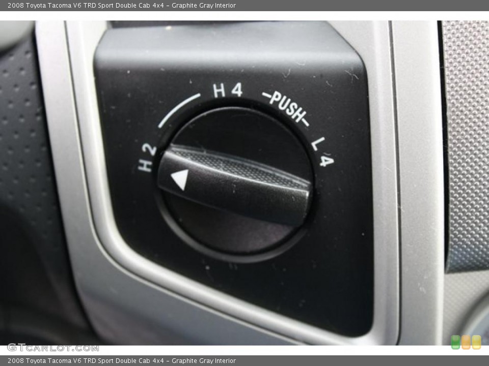 Graphite Gray Interior Controls for the 2008 Toyota Tacoma V6 TRD Sport Double Cab 4x4 #46415391