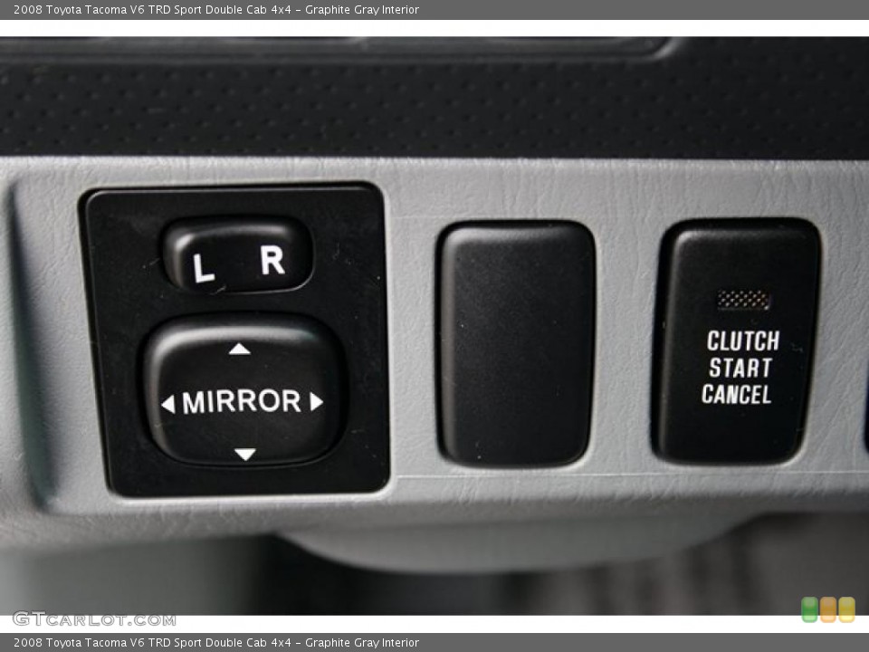 Graphite Gray Interior Controls for the 2008 Toyota Tacoma V6 TRD Sport Double Cab 4x4 #46415489