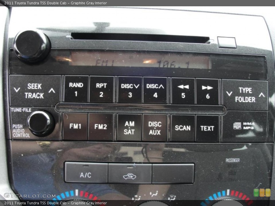 Graphite Gray Interior Controls for the 2011 Toyota Tundra TSS Double Cab #46419708
