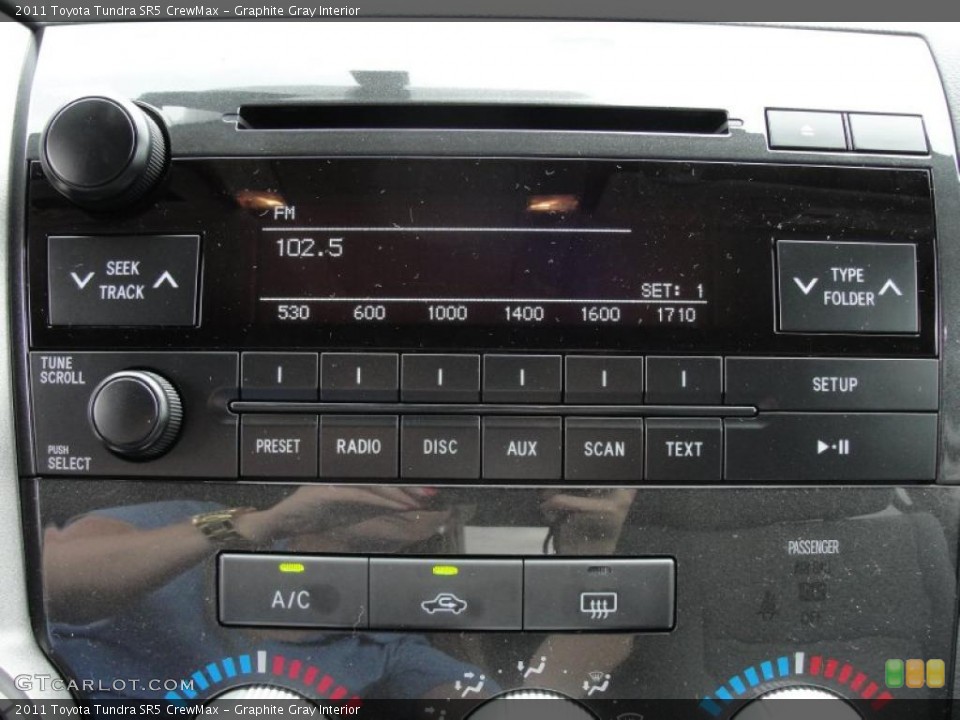 Graphite Gray Interior Controls for the 2011 Toyota Tundra SR5 CrewMax #46420206