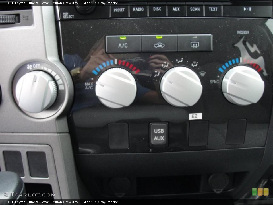Graphite Gray Interior Controls for the 2011 Toyota Tundra Texas Edition CrewMax #46421823