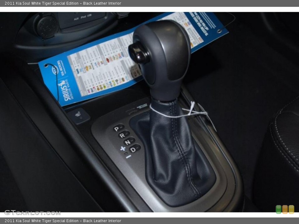 Black Leather Interior Transmission for the 2011 Kia Soul White Tiger Special Edition #46422666