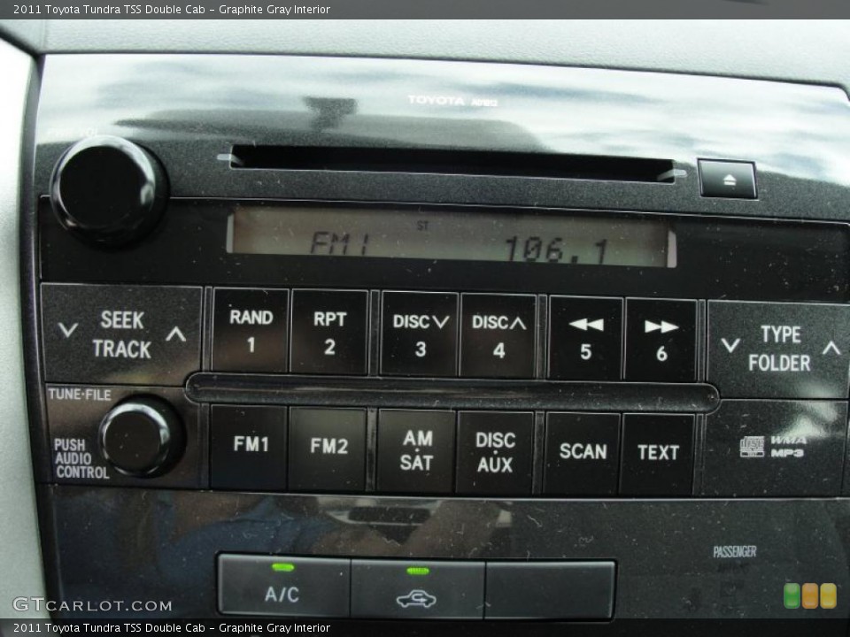 Graphite Gray Interior Controls for the 2011 Toyota Tundra TSS Double Cab #46422849
