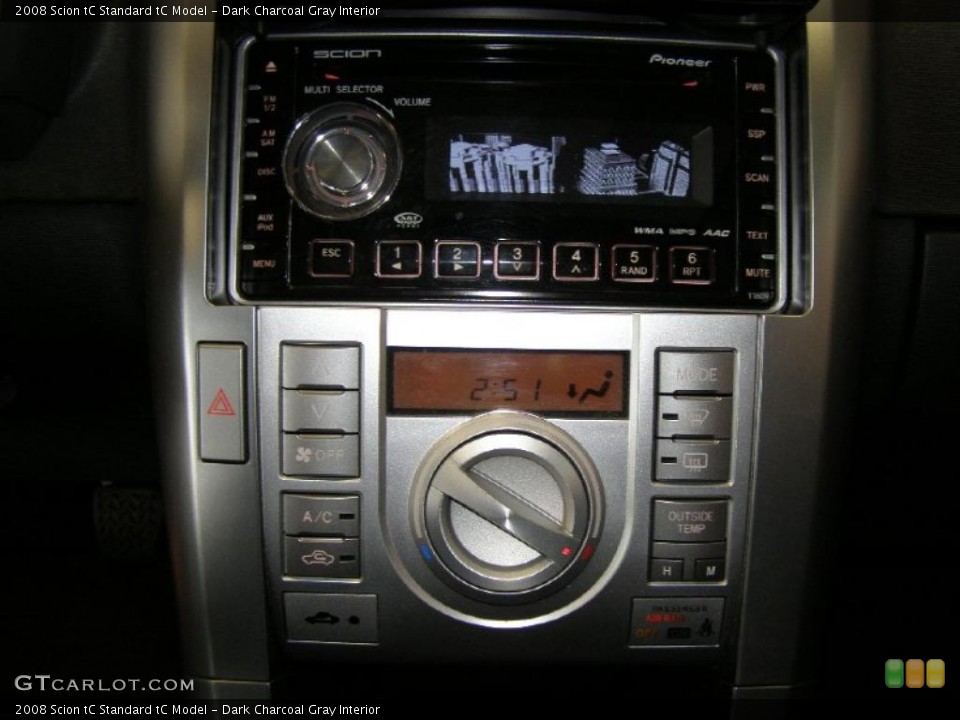 Dark Charcoal Gray Interior Controls for the 2008 Scion tC  #46422927