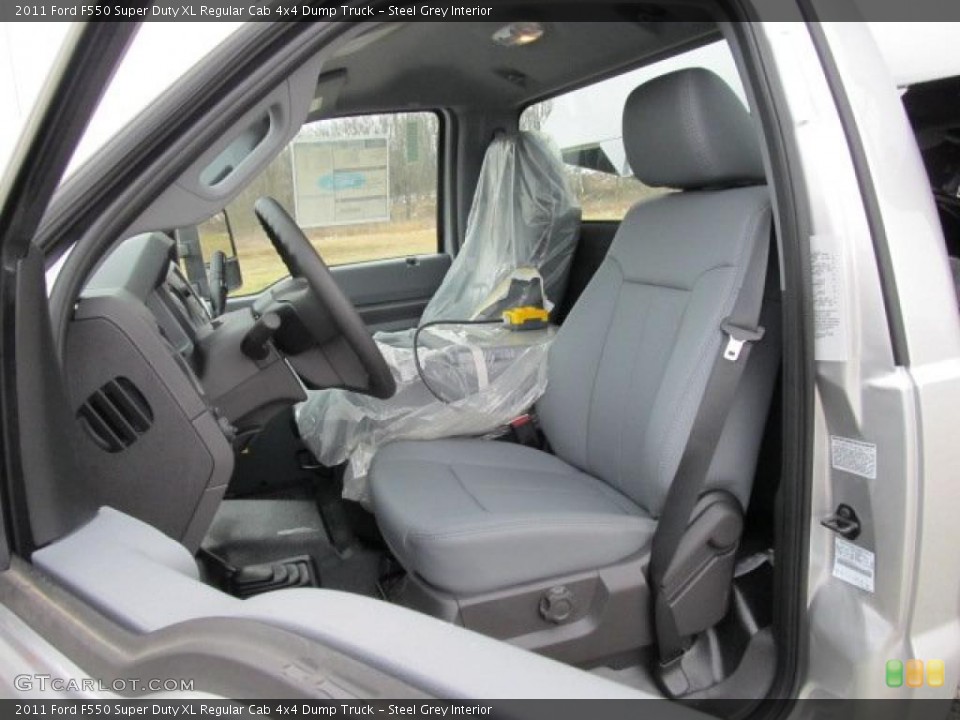 Steel Grey Interior Photo for the 2011 Ford F550 Super Duty XL Regular Cab 4x4 Dump Truck #46423035