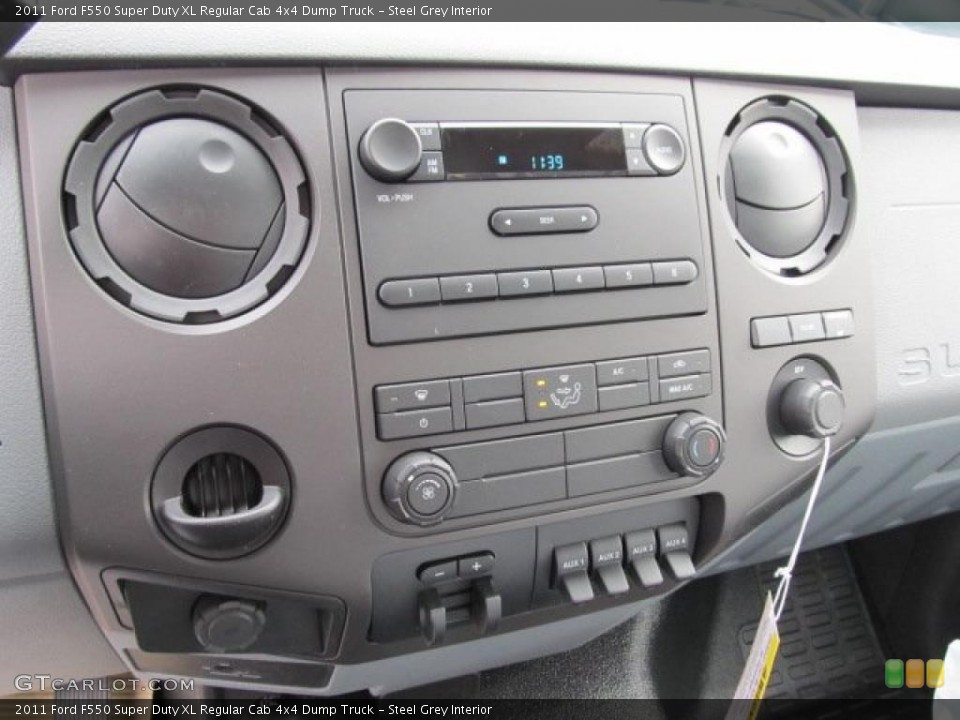 Steel Grey Interior Controls for the 2011 Ford F550 Super Duty XL Regular Cab 4x4 Dump Truck #46423053