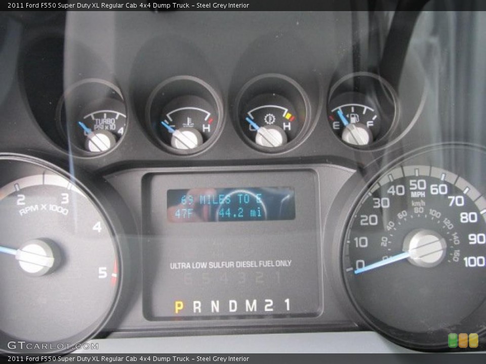 Steel Grey Interior Gauges for the 2011 Ford F550 Super Duty XL Regular Cab 4x4 Dump Truck #46423062