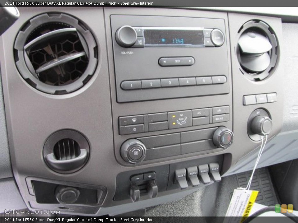 Steel Grey Interior Controls for the 2011 Ford F550 Super Duty XL Regular Cab 4x4 Dump Truck #46423470