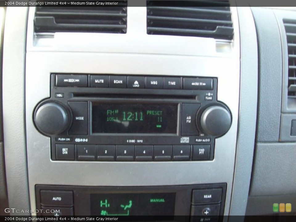 Medium Slate Gray Interior Controls for the 2004 Dodge Durango Limited 4x4 #46424664