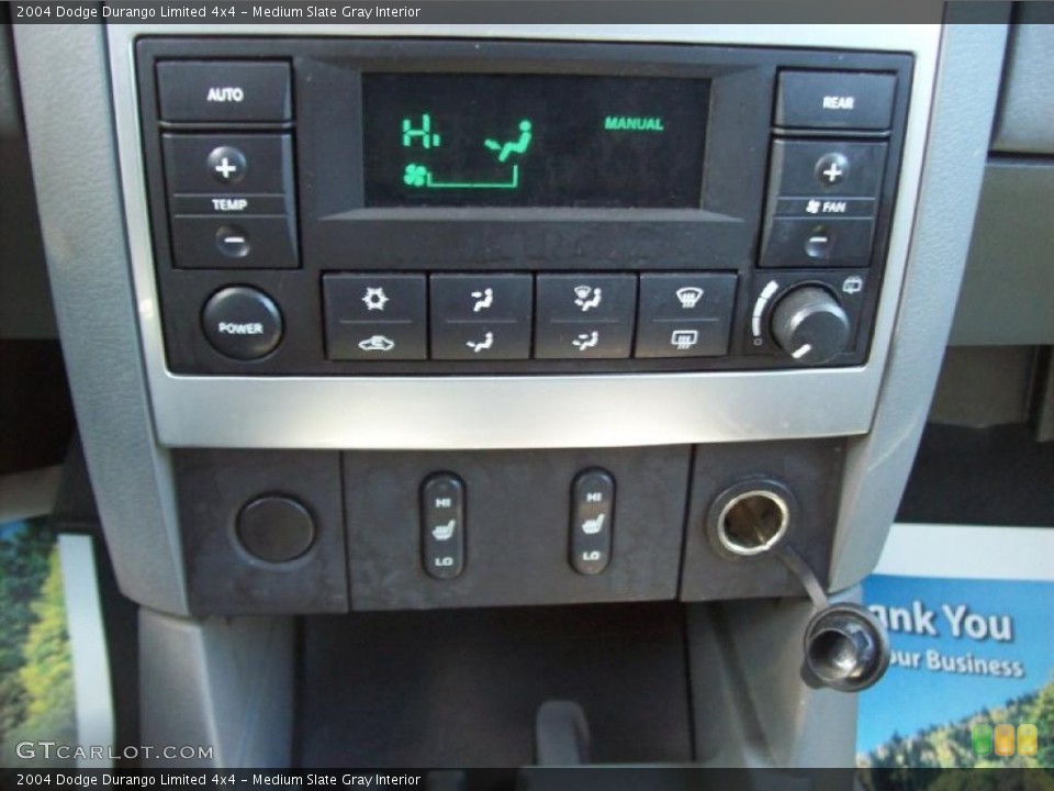 Medium Slate Gray Interior Controls for the 2004 Dodge Durango Limited 4x4 #46424694