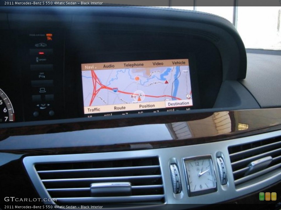 Black Interior Navigation for the 2011 Mercedes-Benz S 550 4Matic Sedan #46424817