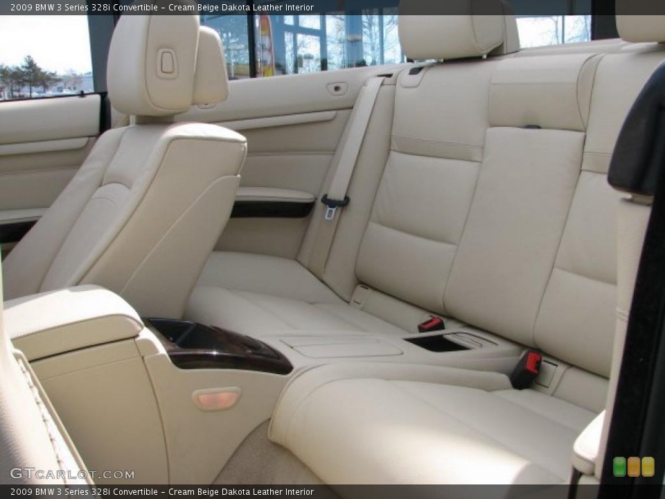 Cream Beige Dakota Leather Interior Photo for the 2009 BMW 3 Series 328i Convertible #46425105