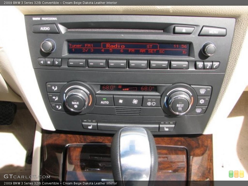 Cream Beige Dakota Leather Interior Controls for the 2009 BMW 3 Series 328i Convertible #46425210