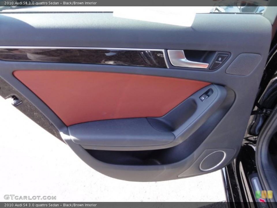 Black/Brown Interior Door Panel for the 2010 Audi S4 3.0 quattro Sedan #46427703