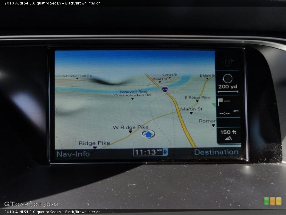 Black/Brown Interior Navigation for the 2010 Audi S4 3.0 quattro Sedan #46427856
