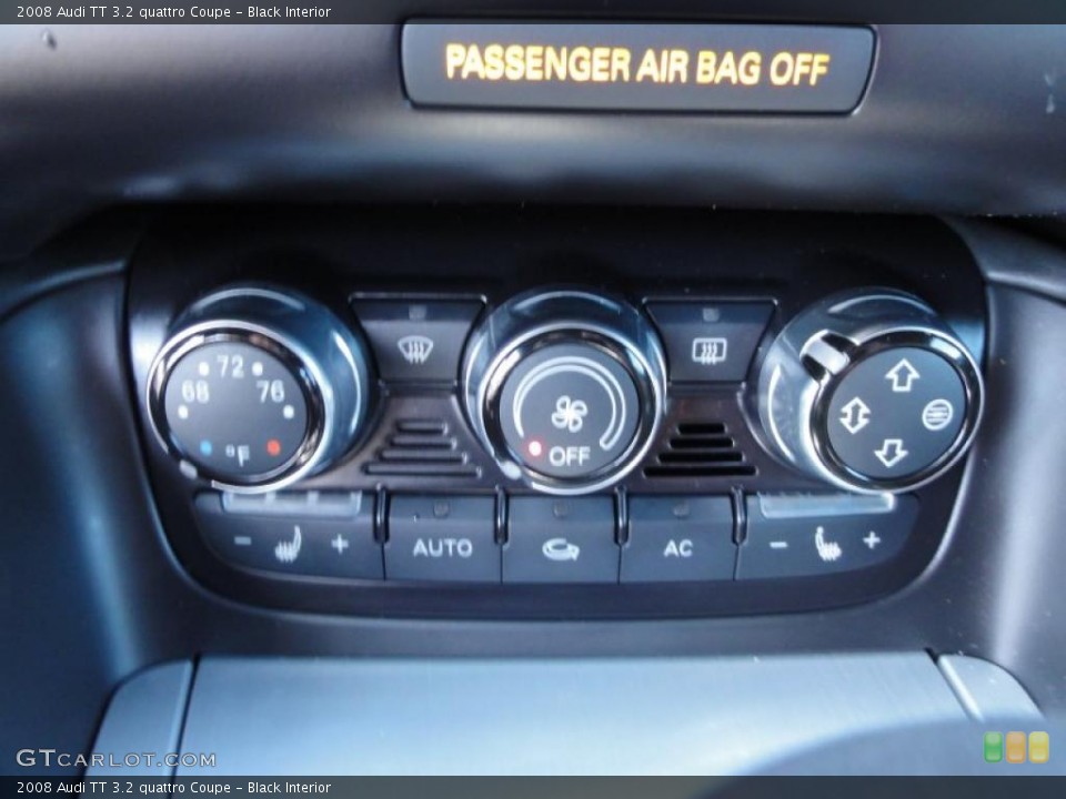 Black Interior Controls for the 2008 Audi TT 3.2 quattro Coupe #46428399