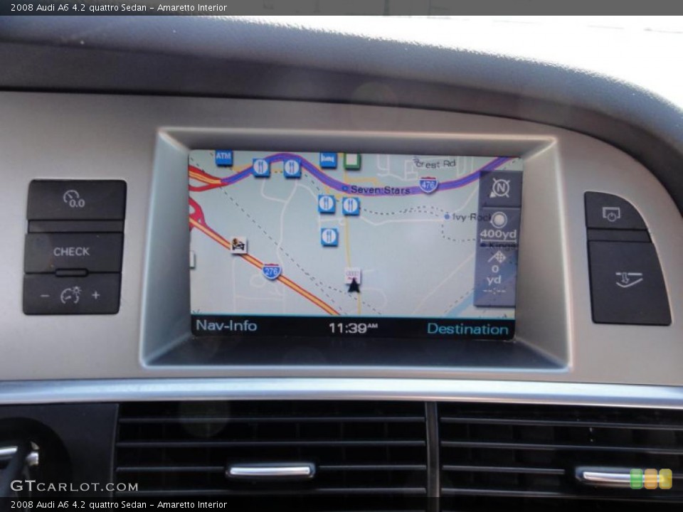 Amaretto Interior Navigation for the 2008 Audi A6 4.2 quattro Sedan #46428957