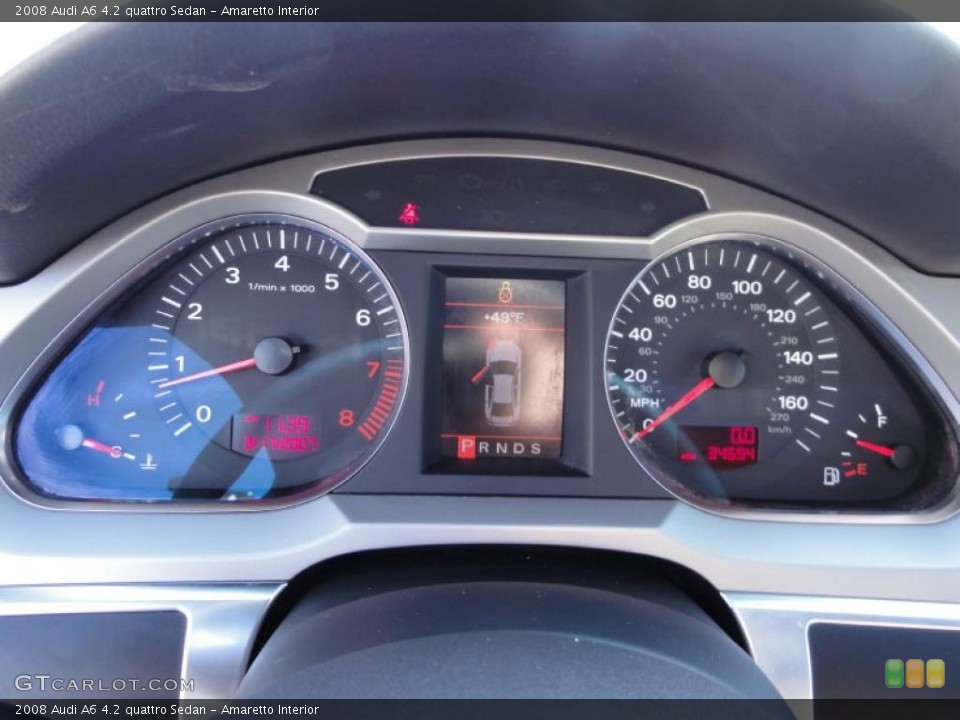 Amaretto Interior Gauges for the 2008 Audi A6 4.2 quattro Sedan #46429050