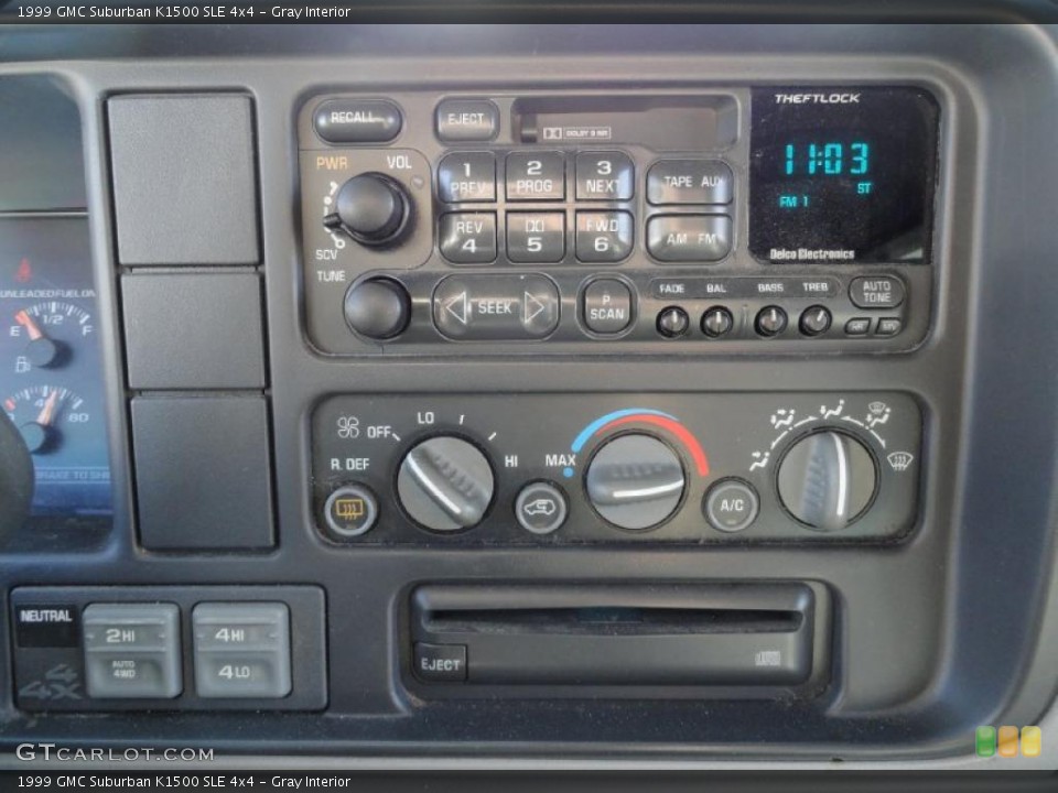 Gray Interior Controls for the 1999 GMC Suburban K1500 SLE 4x4 #46430526