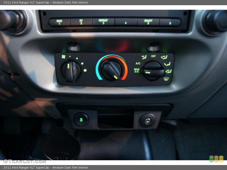 Medium Dark Flint Interior Controls for the 2011 Ford Ranger XLT SuperCab #46430892