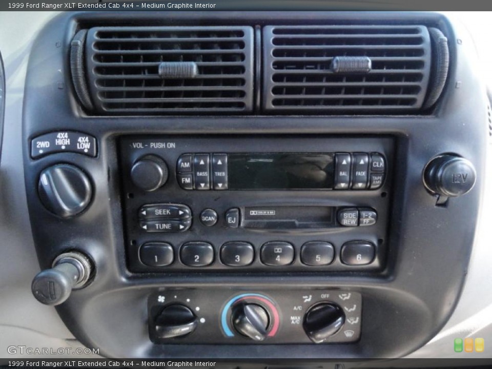 Medium Graphite Interior Controls for the 1999 Ford Ranger XLT Extended Cab 4x4 #46431489
