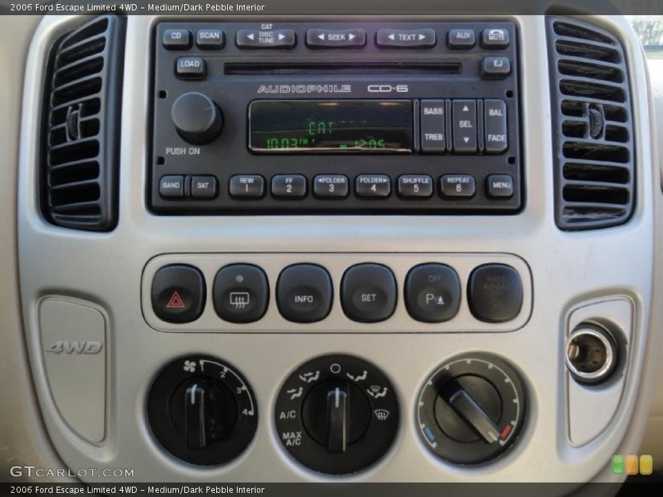 Medium/Dark Pebble Interior Controls for the 2006 Ford Escape Limited 4WD #46431765