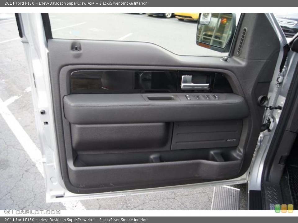 Black/Silver Smoke Interior Door Panel for the 2011 Ford F150 Harley-Davidson SuperCrew 4x4 #46431941