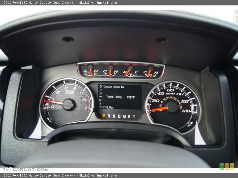 Black/Silver Smoke Interior Gauges for the 2011 Ford F150 Harley-Davidson SuperCrew 4x4 #46432029