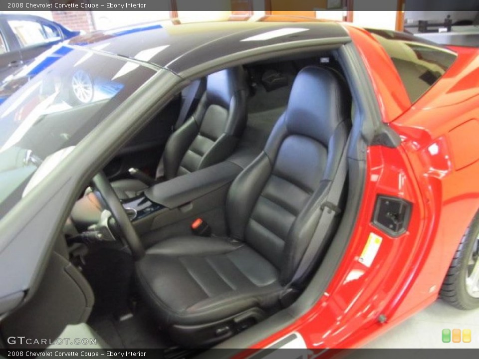 Ebony Interior Photo for the 2008 Chevrolet Corvette Coupe #46432182