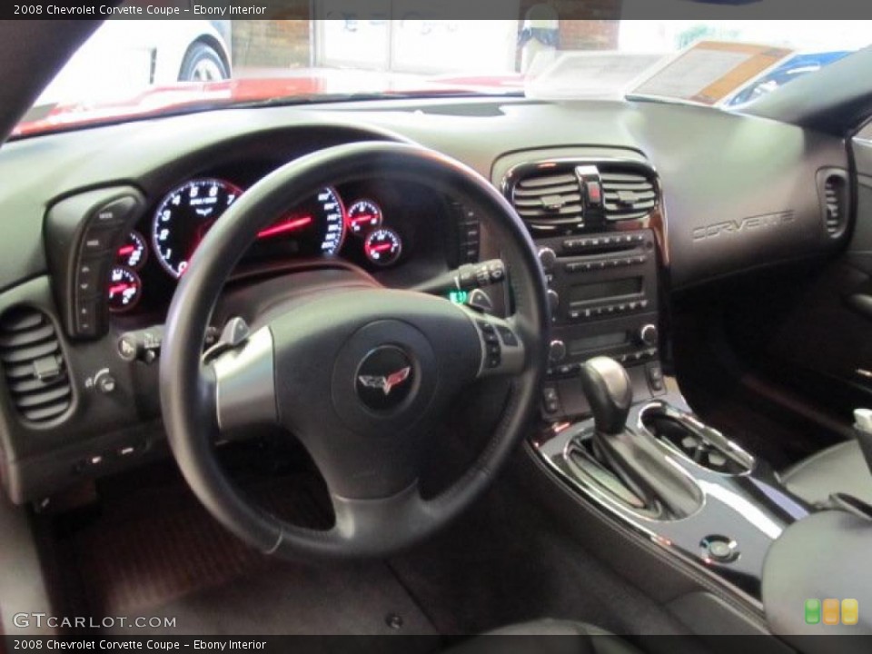 Ebony Interior Dashboard for the 2008 Chevrolet Corvette Coupe #46432191