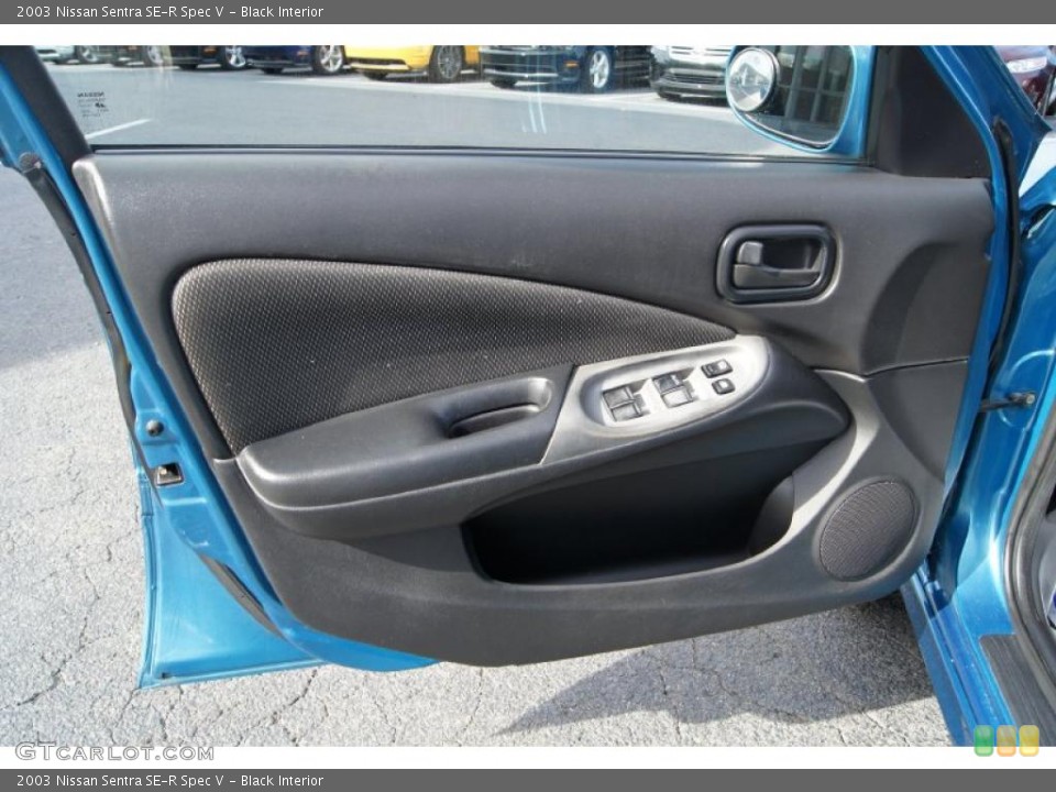 Black Interior Door Panel for the 2003 Nissan Sentra SE-R Spec V #46432668
