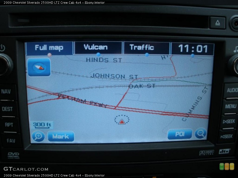 Ebony Interior Navigation for the 2009 Chevrolet Silverado 2500HD LTZ Crew Cab 4x4 #46434069