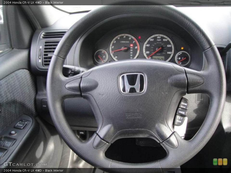 Black Interior Steering Wheel for the 2004 Honda CR-V LX 4WD #46435074