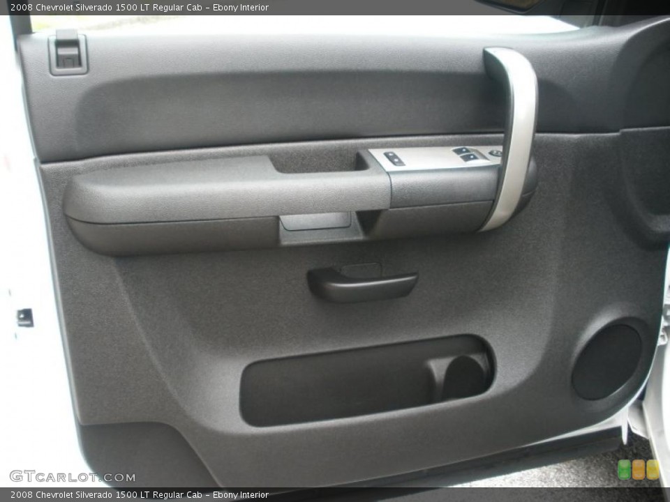 Ebony Interior Door Panel for the 2008 Chevrolet Silverado 1500 LT Regular Cab #46435503