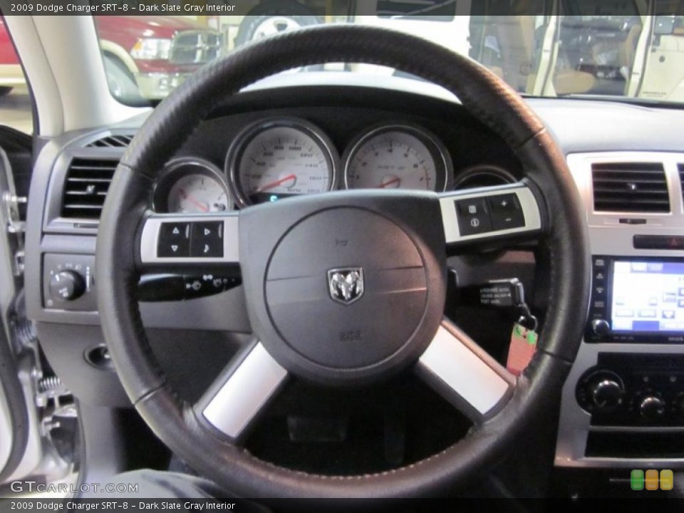 Dark Slate Gray Interior Steering Wheel for the 2009 Dodge Charger SRT-8 #46435926