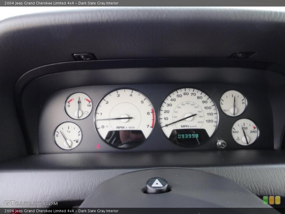 Dark Slate Gray Interior Gauges for the 2004 Jeep Grand Cherokee Limited 4x4 #46436106