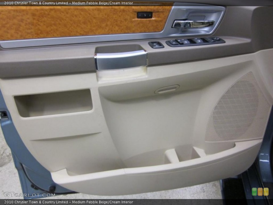 Medium Pebble Beige/Cream Interior Door Panel for the 2010 Chrysler Town & Country Limited #46436335