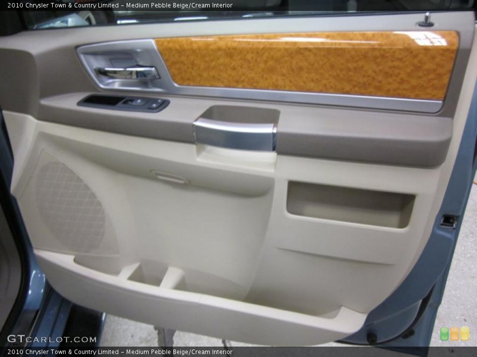 Medium Pebble Beige/Cream Interior Door Panel for the 2010 Chrysler Town & Country Limited #46436424