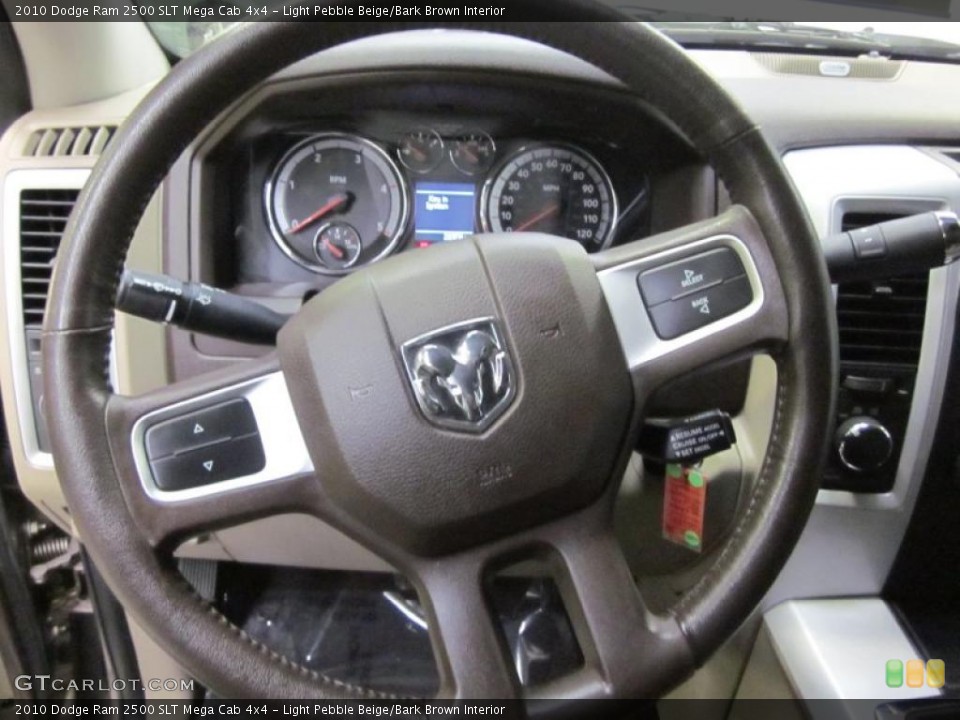 Light Pebble Beige/Bark Brown Interior Steering Wheel for the 2010 Dodge Ram 2500 SLT Mega Cab 4x4 #46436541